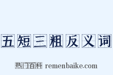 五短三粗反义词是什么意思的图片